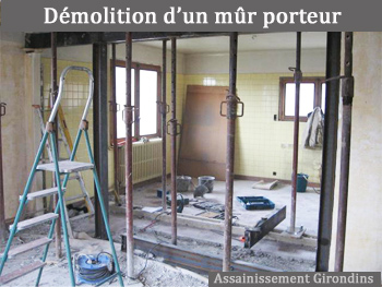 démolition d'un mûr porteur