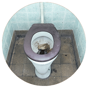 wc bouché